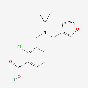 2-Chloro-3-[[cyclopropyl(furan-3-ylmethyl)amino]methyl]benzoic acid