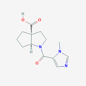 (3aR,6aS)-1-(3-methylimidazole-4-carbonyl)-2,3,4,5,6,6a-hexahydrocyclopenta[b]pyrrole-3a-carboxylic acid