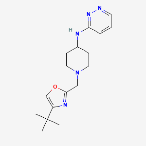 N-[1-[(4-tert-butyl-1,3-oxazol-2-yl)methyl]piperidin-4-yl]pyridazin-3-amine