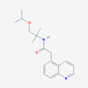 N-(2-methyl-1-propan-2-yloxypropan-2-yl)-2-quinolin-5-ylacetamide