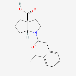 (3aR,6aS)-1-[2-(2-ethylphenyl)acetyl]-2,3,4,5,6,6a-hexahydrocyclopenta[b]pyrrole-3a-carboxylic acid