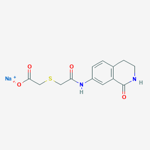 molecular formula C13H13N2NaO4S B7396871 sodium;2-[2-oxo-2-[(1-oxo-3,4-dihydro-2H-isoquinolin-7-yl)amino]ethyl]sulfanylacetate 