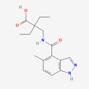 2-ethyl-2-[[(5-methyl-1H-indazole-4-carbonyl)amino]methyl]butanoic acid