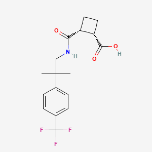 (1S,2R)-2-[[2-methyl-2-[4-(trifluoromethyl)phenyl]propyl]carbamoyl]cyclobutane-1-carboxylic acid