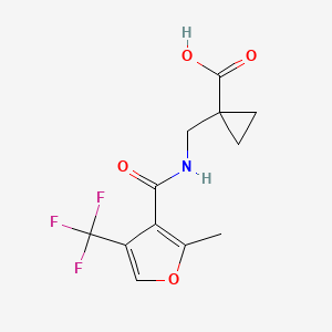 1-[[[2-Methyl-4-(trifluoromethyl)furan-3-carbonyl]amino]methyl]cyclopropane-1-carboxylic acid