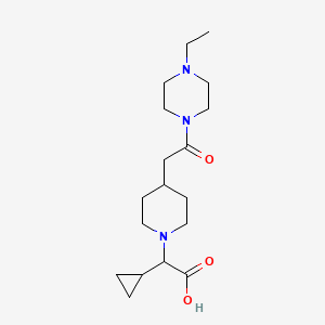 2-Cyclopropyl-2-[4-[2-(4-ethylpiperazin-1-yl)-2-oxoethyl]piperidin-1-yl]acetic acid