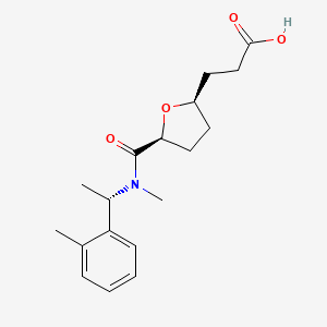 3-[(2R,5S)-5-[methyl-[(1S)-1-(2-methylphenyl)ethyl]carbamoyl]oxolan-2-yl]propanoic acid