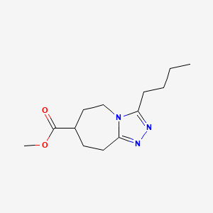 molecular formula C13H21N3O2 B7397250 methyl 3-butyl-6,7,8,9-tetrahydro-5H-[1,2,4]triazolo[4,3-a]azepine-7-carboxylate 