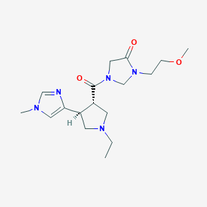 1-[(3S,4S)-1-ethyl-4-(1-methylimidazol-4-yl)pyrrolidine-3-carbonyl]-3-(2-methoxyethyl)imidazolidin-4-one