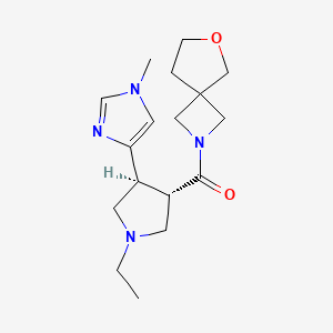 [(3S,4S)-1-ethyl-4-(1-methylimidazol-4-yl)pyrrolidin-3-yl]-(6-oxa-2-azaspiro[3.4]octan-2-yl)methanone