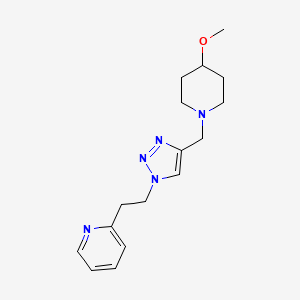 2-[2-[4-[(4-Methoxypiperidin-1-yl)methyl]triazol-1-yl]ethyl]pyridine