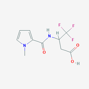 4,4,4-Trifluoro-3-[(1-methylpyrrole-2-carbonyl)amino]butanoic acid