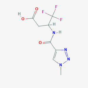 4,4,4-Trifluoro-3-[(1-methyltriazole-4-carbonyl)amino]butanoic acid