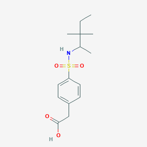 2-[4-(3,3-Dimethylpentan-2-ylsulfamoyl)phenyl]acetic acid