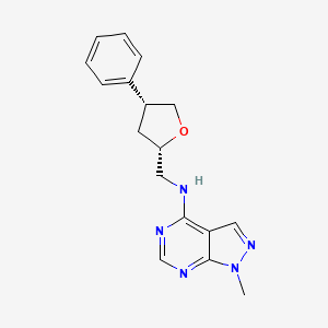 1-methyl-N-[[(2S,4R)-4-phenyloxolan-2-yl]methyl]pyrazolo[3,4-d]pyrimidin-4-amine