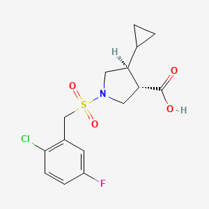 (3S,4S)-1-[(2-chloro-5-fluorophenyl)methylsulfonyl]-4-cyclopropylpyrrolidine-3-carboxylic acid