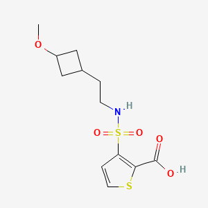 3-[2-(3-Methoxycyclobutyl)ethylsulfamoyl]thiophene-2-carboxylic acid