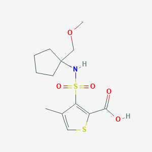 3-[[1-(Methoxymethyl)cyclopentyl]sulfamoyl]-4-methylthiophene-2-carboxylic acid