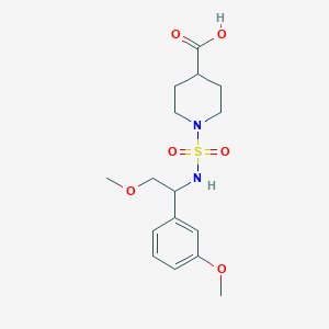 1-[[2-Methoxy-1-(3-methoxyphenyl)ethyl]sulfamoyl]piperidine-4-carboxylic acid