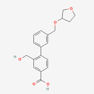 3-(Hydroxymethyl)-4-[3-(oxolan-3-yloxymethyl)phenyl]benzoic acid