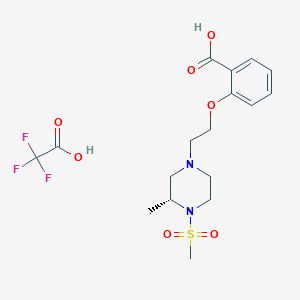 2-[2-[(3R)-3-methyl-4-methylsulfonylpiperazin-1-yl]ethoxy]benzoic acid;2,2,2-trifluoroacetic acid