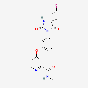 4-[3-[4-(2-fluoroethyl)-4-methyl-2,5-dioxoimidazolidin-1-yl]phenoxy]-N-methylpyridine-2-carboxamide