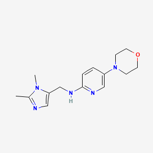 N-[(2,3-dimethylimidazol-4-yl)methyl]-5-morpholin-4-ylpyridin-2-amine