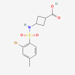 3-[(2-Bromo-4-methylphenyl)sulfonylamino]cyclobutane-1-carboxylic acid