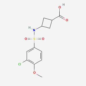 3-[(3-Chloro-4-methoxyphenyl)sulfonylamino]cyclobutane-1-carboxylic acid