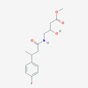 molecular formula C15H20FNO4 B7400059 Methyl 4-[3-(4-fluorophenyl)butanoylamino]-3-hydroxybutanoate 