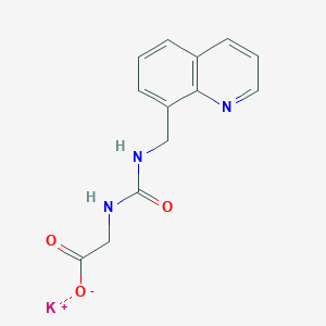 molecular formula C13H12KN3O3 B7401349 Potassium;2-(quinolin-8-ylmethylcarbamoylamino)acetate 