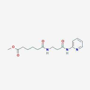 Methyl 6-oxo-6-[[3-oxo-3-(pyridin-2-ylamino)propyl]amino]hexanoate