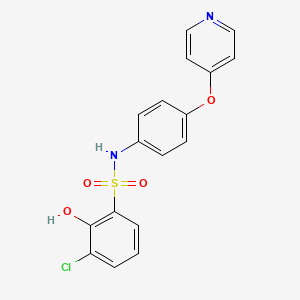 3-chloro-2-hydroxy-N-(4-pyridin-4-yloxyphenyl)benzenesulfonamide