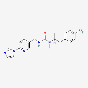 1-[1-(4-Hydroxyphenyl)propan-2-yl]-3-[(6-imidazol-1-ylpyridin-3-yl)methyl]-1-methylurea