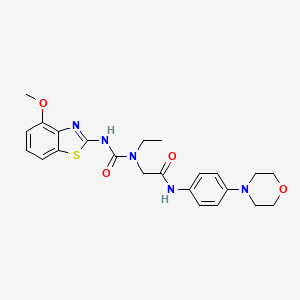 2-[ethyl-[(4-methoxy-1,3-benzothiazol-2-yl)carbamoyl]amino]-N-(4-morpholin-4-ylphenyl)acetamide