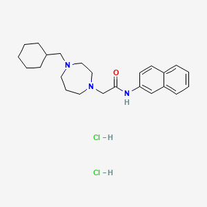 2-[4-(cyclohexylmethyl)-1,4-diazepan-1-yl]-N-naphthalen-2-ylacetamide;dihydrochloride