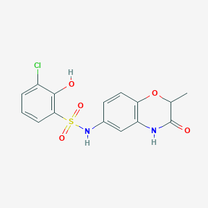 3-chloro-2-hydroxy-N-(2-methyl-3-oxo-4H-1,4-benzoxazin-6-yl)benzenesulfonamide