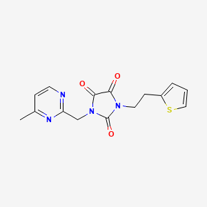 1-[(4-Methylpyrimidin-2-yl)methyl]-3-(2-thiophen-2-ylethyl)imidazolidine-2,4,5-trione