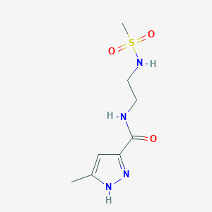 N-[2-(methanesulfonamido)ethyl]-5-methyl-1H-pyrazole-3-carboxamide