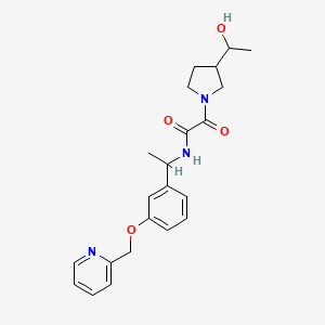 2-[3-(1-hydroxyethyl)pyrrolidin-1-yl]-2-oxo-N-[1-[3-(pyridin-2-ylmethoxy)phenyl]ethyl]acetamide