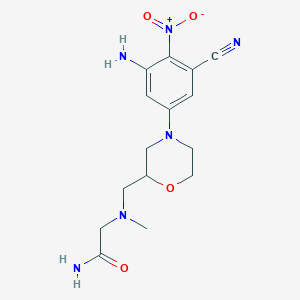 2-[[4-(3-Amino-5-cyano-4-nitrophenyl)morpholin-2-yl]methyl-methylamino]acetamide