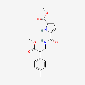 methyl 5-[[3-methoxy-2-(4-methylphenyl)-3-oxopropyl]carbamoyl]-1H-pyrrole-2-carboxylate