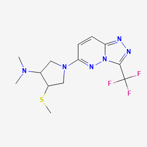 N,N-dimethyl-4-methylsulfanyl-1-[3-(trifluoromethyl)-[1,2,4]triazolo[4,3-b]pyridazin-6-yl]pyrrolidin-3-amine