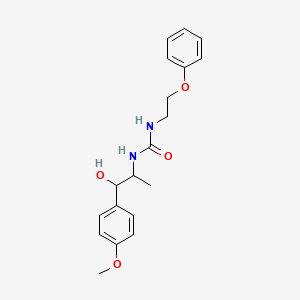 1-[1-Hydroxy-1-(4-methoxyphenyl)propan-2-yl]-3-(2-phenoxyethyl)urea