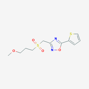 3-(3-Methoxypropylsulfonylmethyl)-5-thiophen-2-yl-1,2,4-oxadiazole