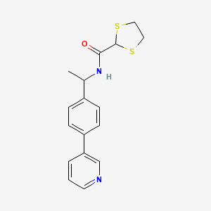 N-[1-(4-pyridin-3-ylphenyl)ethyl]-1,3-dithiolane-2-carboxamide