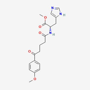 molecular formula C19H23N3O5 B7401677 methyl (2S)-3-(1H-imidazol-5-yl)-2-[[5-(4-methoxyphenyl)-5-oxopentanoyl]amino]propanoate 