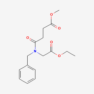 molecular formula C16H21NO5 B7401890 Methyl 4-[benzyl-(2-ethoxy-2-oxoethyl)amino]-4-oxobutanoate 