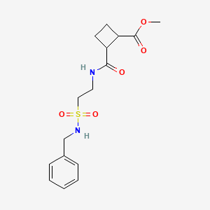 molecular formula C16H22N2O5S B7401933 Methyl 2-[2-(benzylsulfamoyl)ethylcarbamoyl]cyclobutane-1-carboxylate 