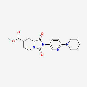 molecular formula C19H24N4O4 B7402122 methyl 1,3-dioxo-2-(6-piperidin-1-ylpyridin-3-yl)-6,7,8,8a-tetrahydro-5H-imidazo[1,5-a]pyridine-7-carboxylate 